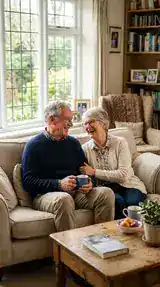 Älteres Paar entspannt