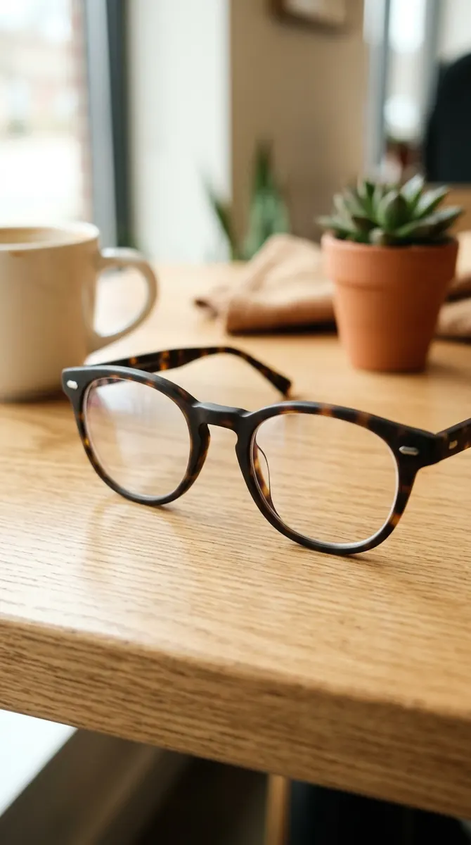 Brille auf hellem Untergrund