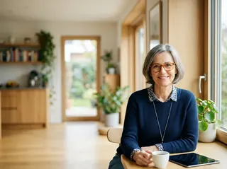 Vertrauenswürdige Person mit Brille